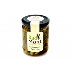 Germogli di Cicerbita alpina sott'olio extravergine di oliva (Radic di Mont), 190g, Presidio Slow-Food